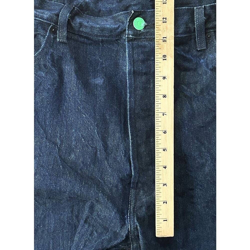 Levi 501 Straight Fit Green Button Fly Dark Wash Jeans Men's 42x32 - Picture 3 of 9